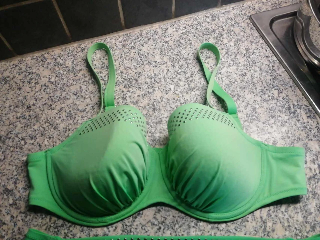 Biquíni verde marca Lise Charmel tamanho EU 85 D – calcinha tamanho 42 – photo 3